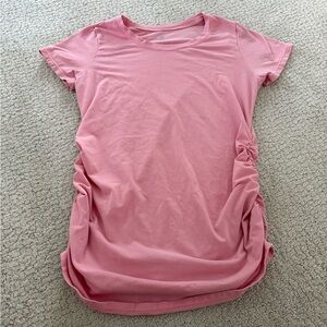 Lapasa MATERNITY pink short sleeve maternity shirt size small casual breathable